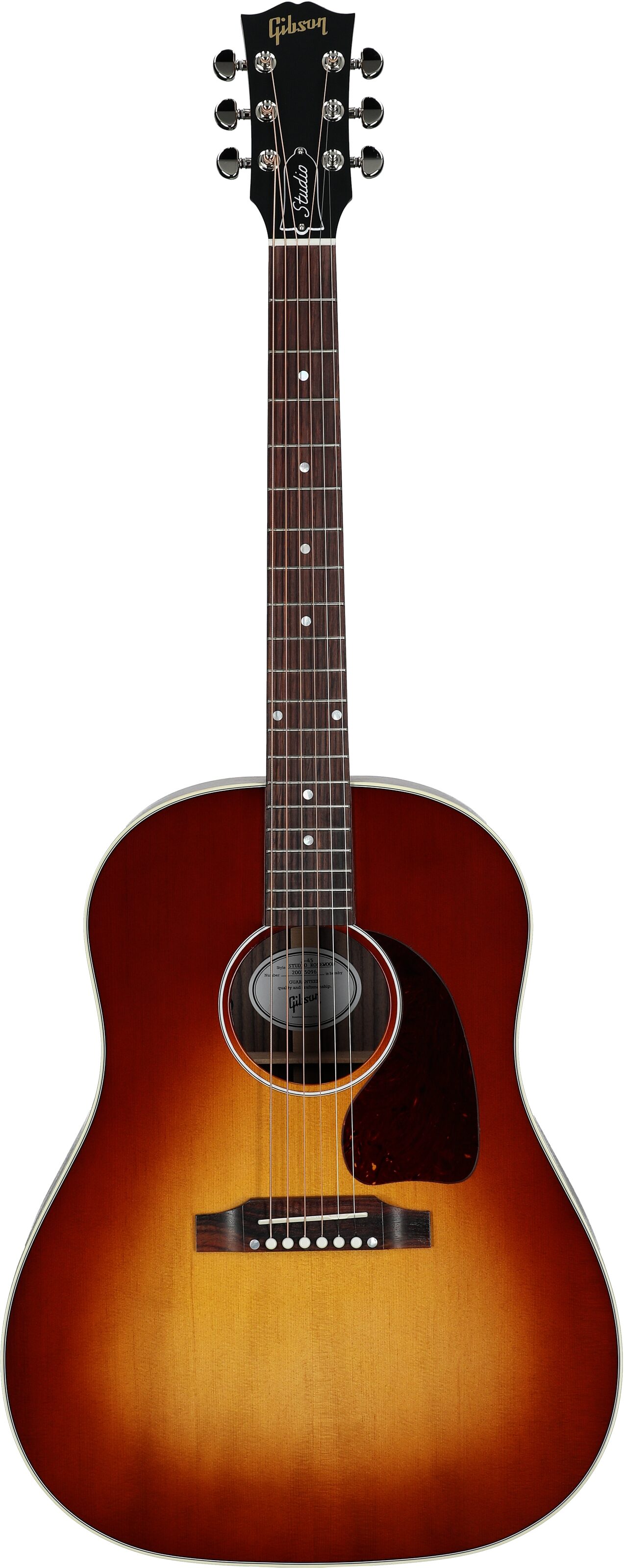 Gibson J-45 Studio Rosewood Acoustic-Electric Guitar, Gloss Finish (with Case), Rosewood Burst, Full Straight Front