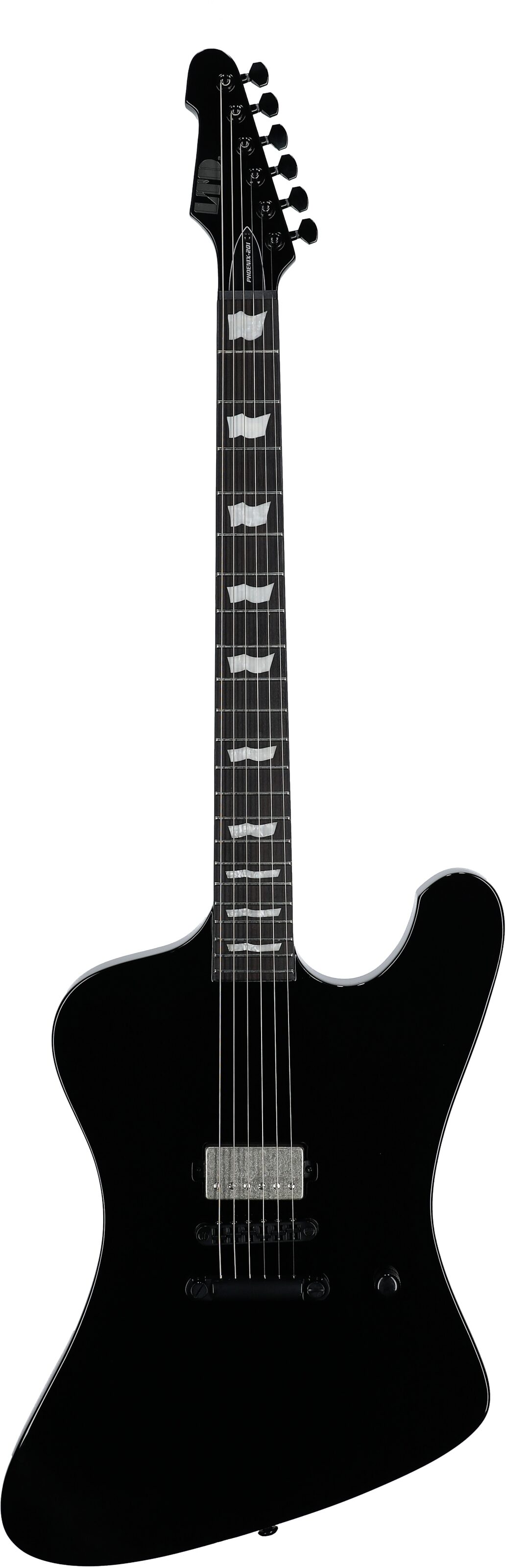 ESP LTD Phoenix-201 Electric Guitar, Black, Full Straight Front