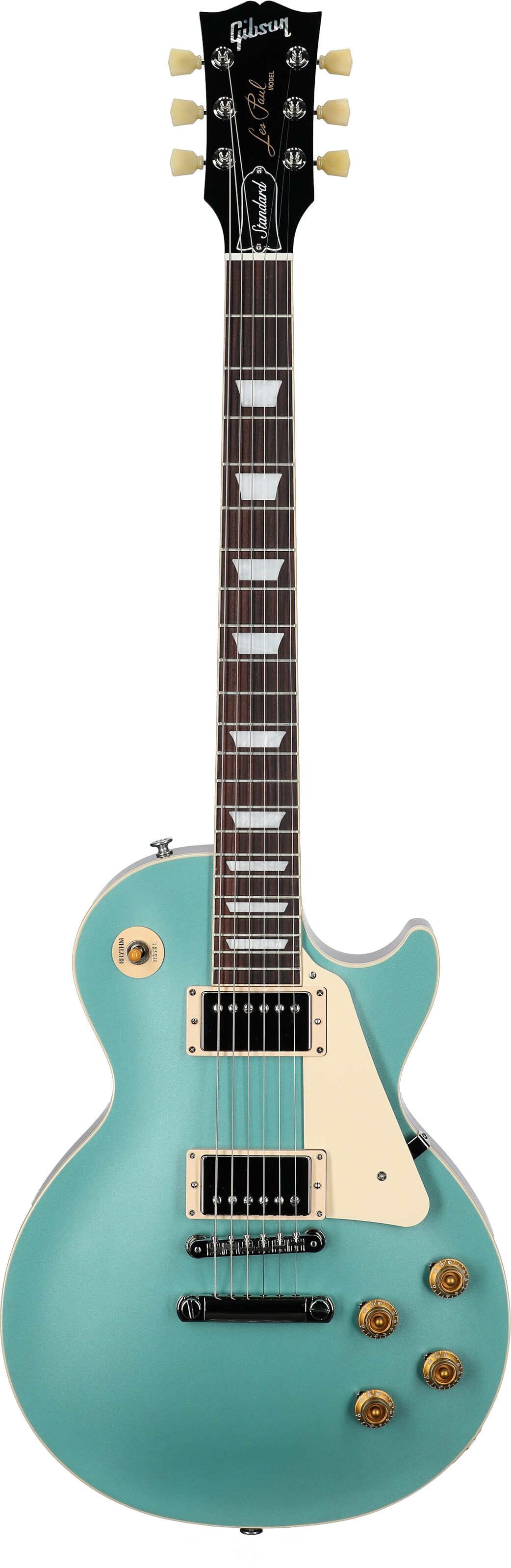 Gibson Les Paul Standard '50s Custom Color Electric Guitar, Plain Top (with Case), Inverness Green, Full Straight Front