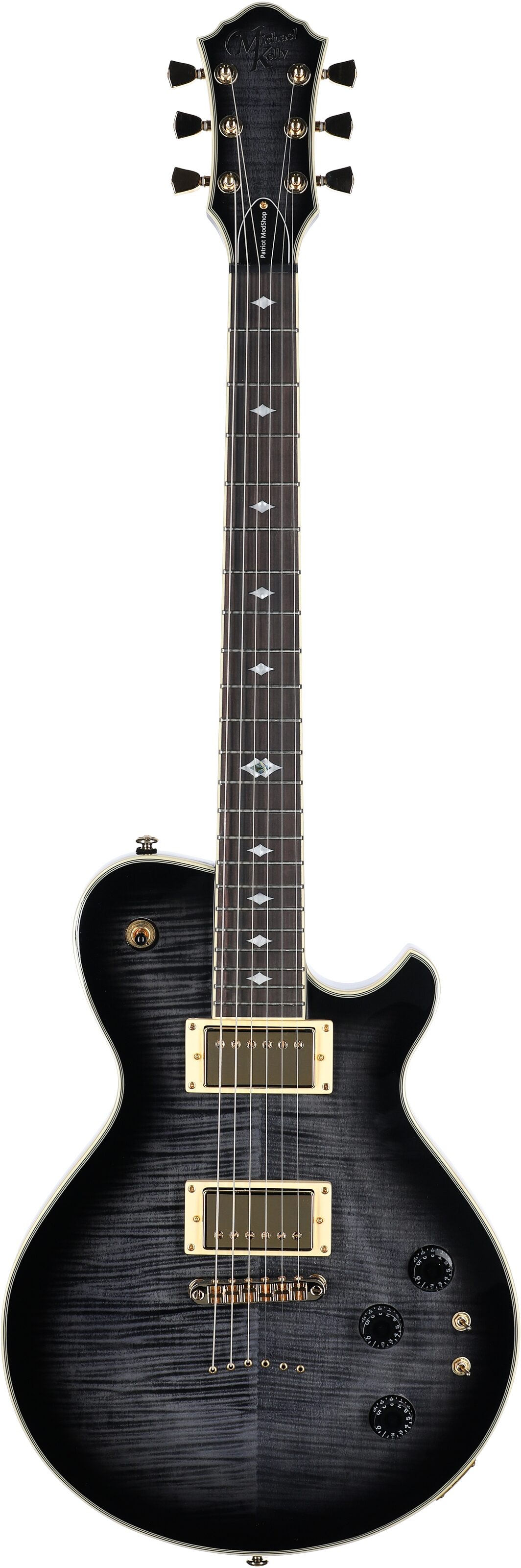 Michael Kelly Limited Modshop Narrow Body Design Patriot Electric Guitar, Smoke Burst, Full Straight Front