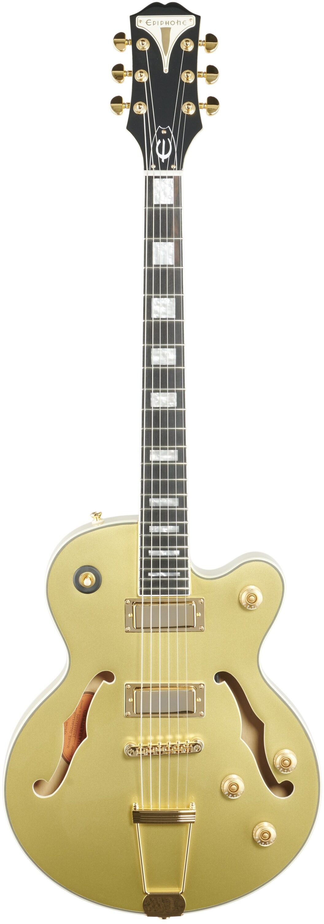 Epiphone Uptown Kat ES Electric Guitar, Topaz Gold Metallic, Full Straight Front