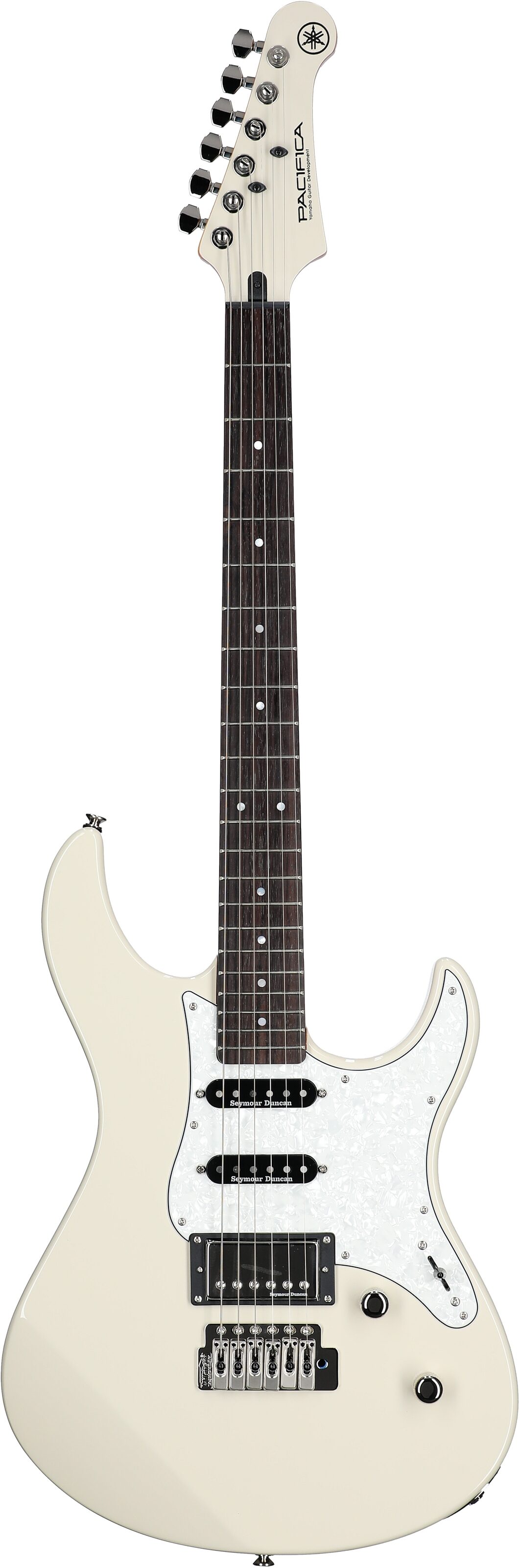 Yamaha 612VIIX Pacifica Electric Guitar, Vintage White, Full Straight Front