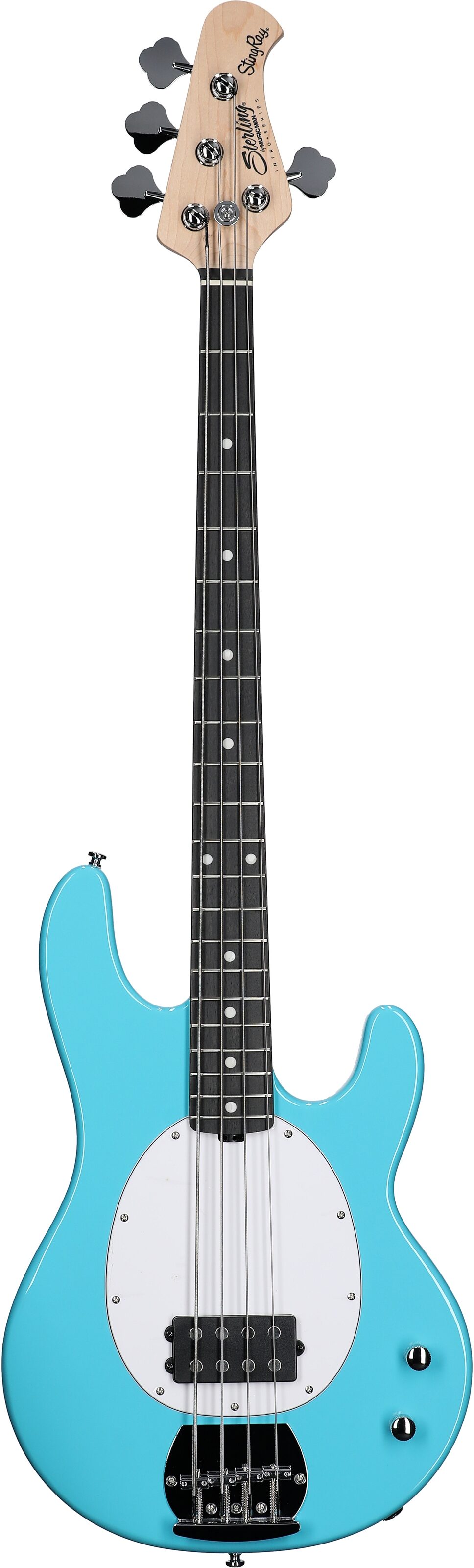 Sterling Intro Series StingRay Electric Bass, Electric Blue, Full Straight Front