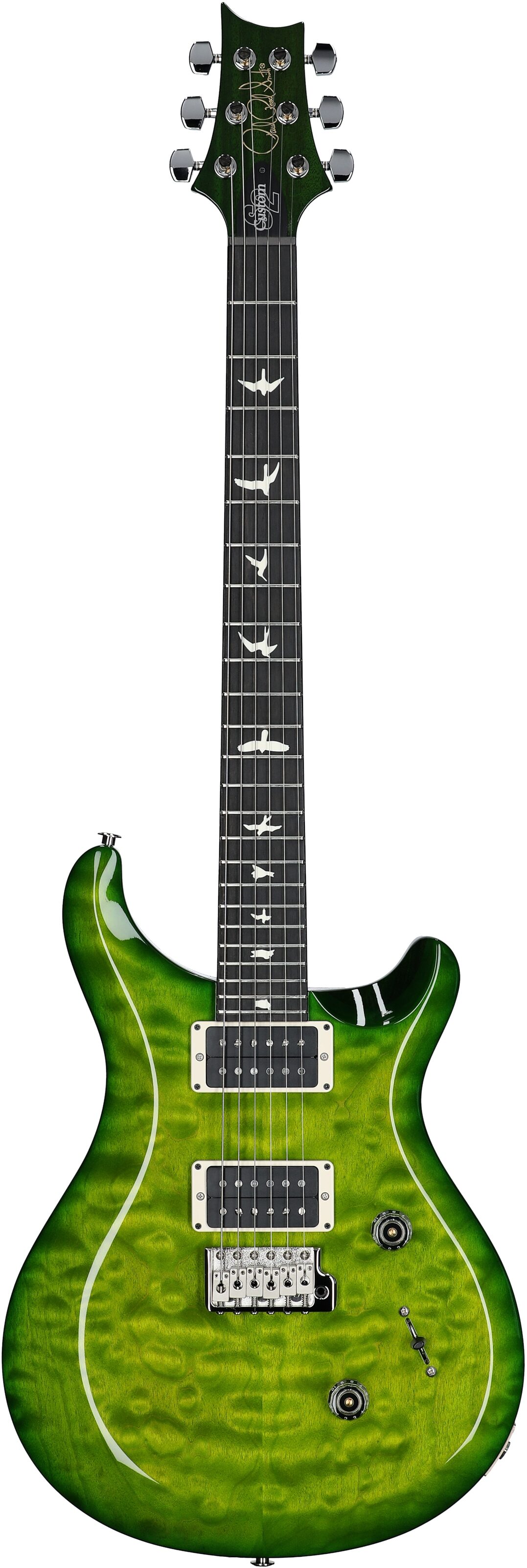 PRS Paul Reed Smith S2 Custom 24 Quilt Electric Guitar (with Gig Bag), Eriza Verde, Full Straight Front