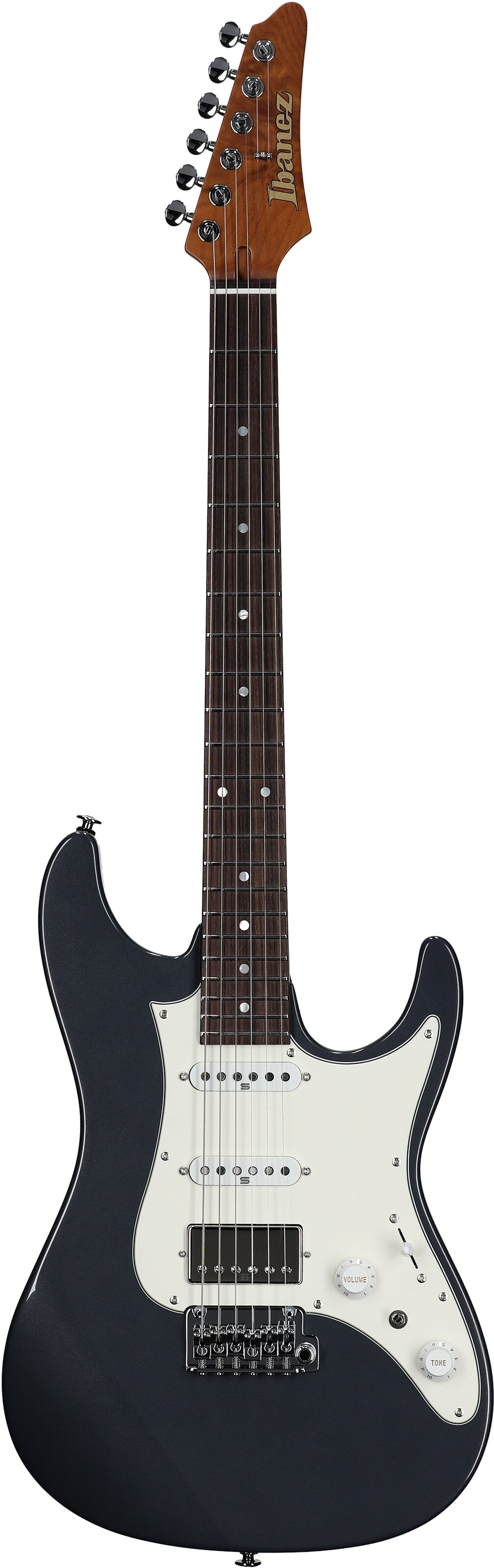 Ibanez Prestige AZ2204NW Electric Guitar (with Case), Gray Metallic, Full Straight Front