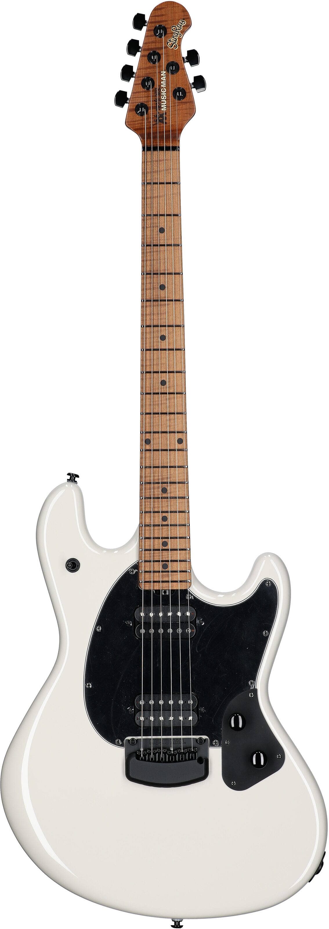 Ernie Ball Music Man StingRay RS Electric Guitar (with Case), Limestone, Full Straight Front