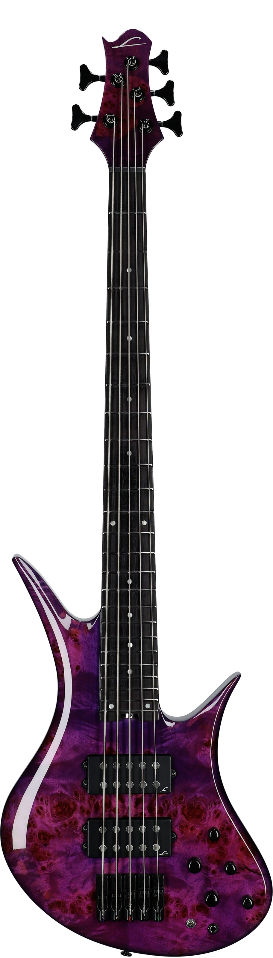 Legator HB5SS Helio 5 Super Shred Bass Guitar, Magenta, Full Straight Front