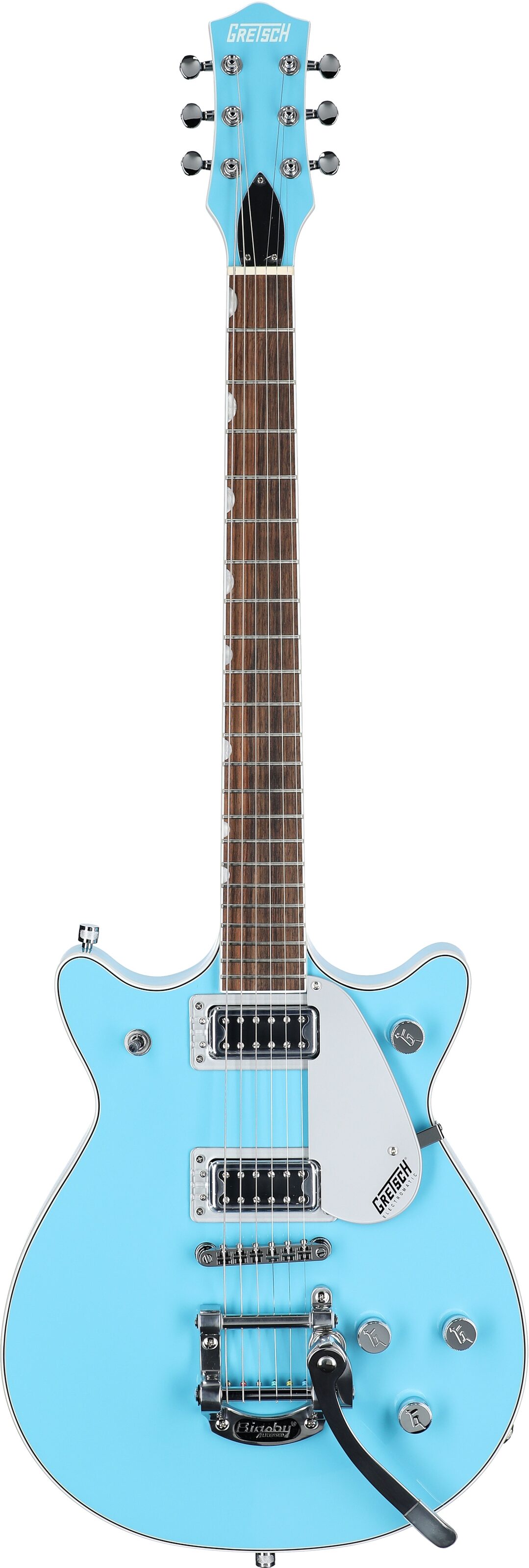 Gretsch G5232T Electromatic Double Jet Electric Guitar, Laurel Fingerboard, Kailani Blue, Full Straight Front