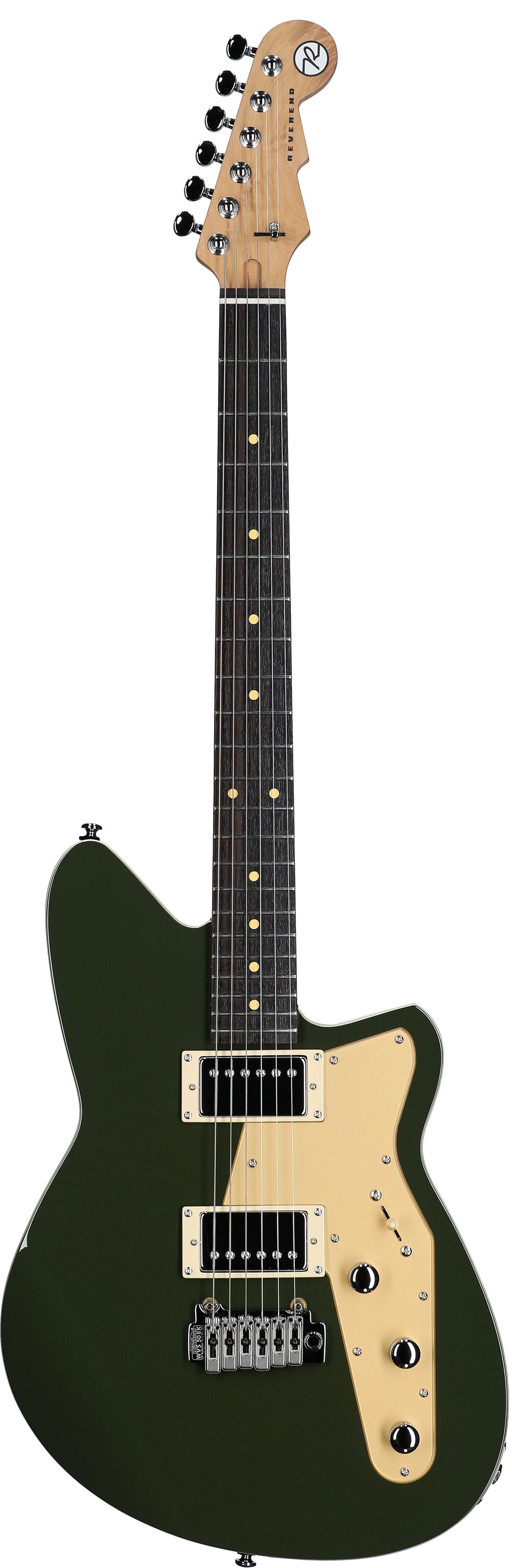 Reverend Jetstream HB Electric Guitar, Army Green, Rosewood Fretboard, Full Straight Front