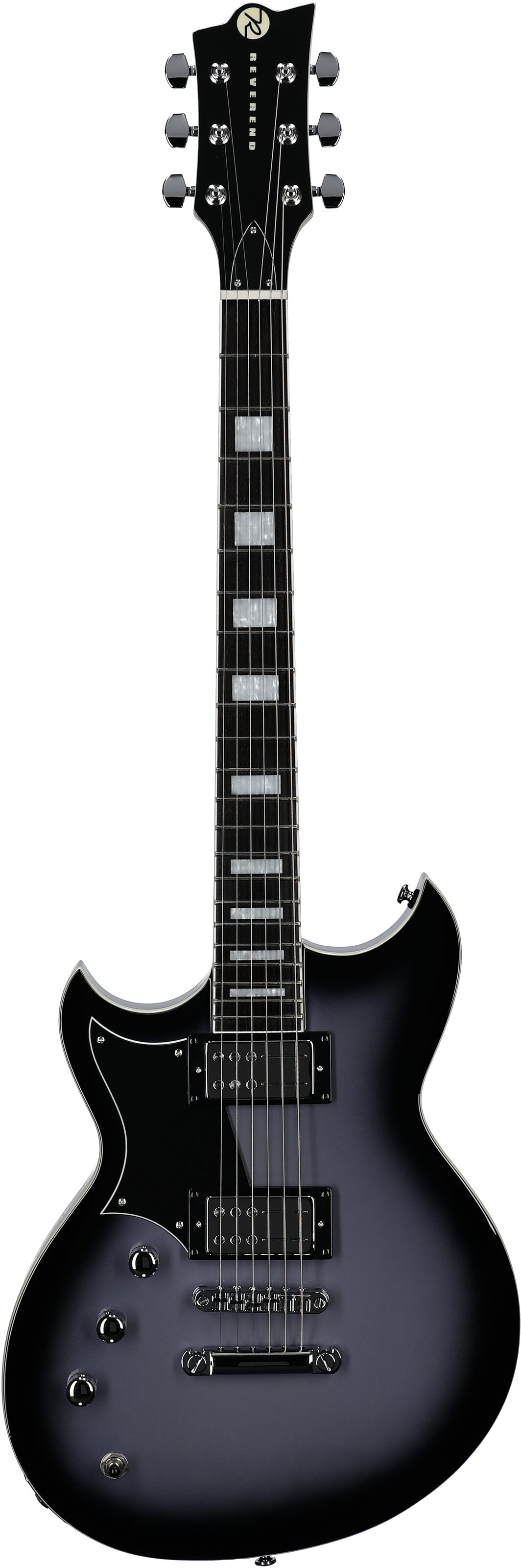 Reverend Sensei RA Electric Guitar, Left-Handed, Periwinkle Burst, Full Straight Front