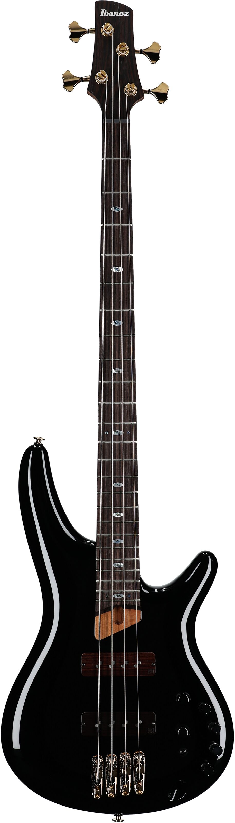 Ibanez SR3500 Prestige Electric Bass (with Case), Black, Full Straight Front