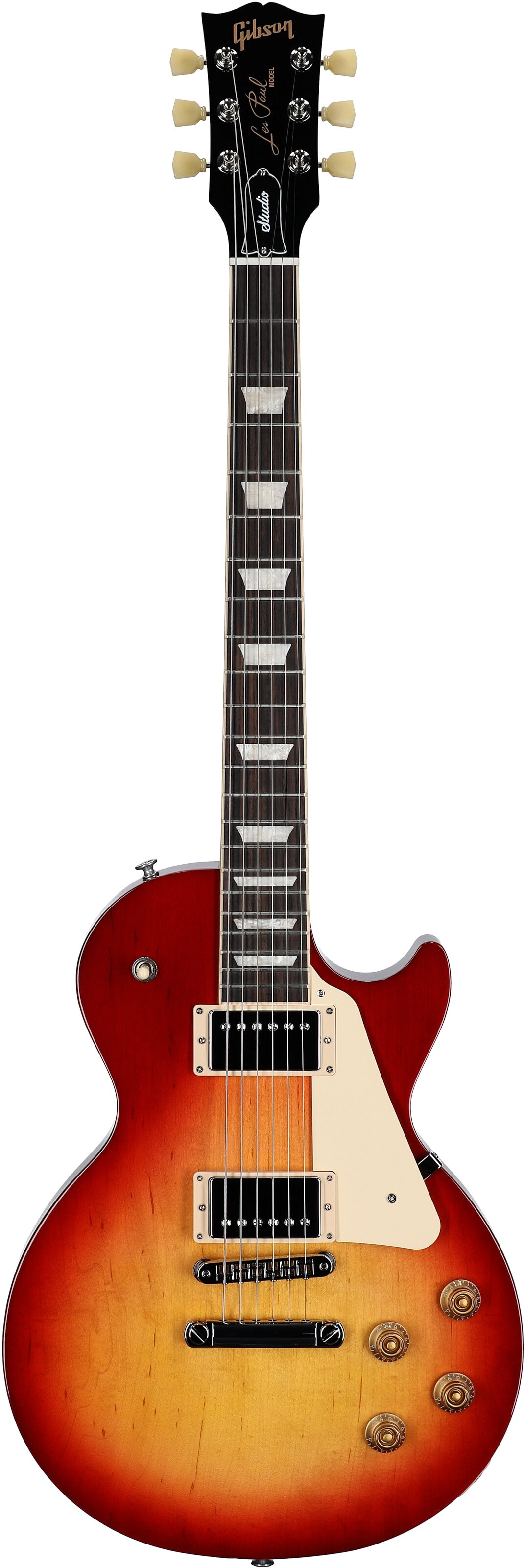 Gibson Les Paul Studio Electric Guitar (with Soft Case), Cherry Sunburst, Full Straight Front