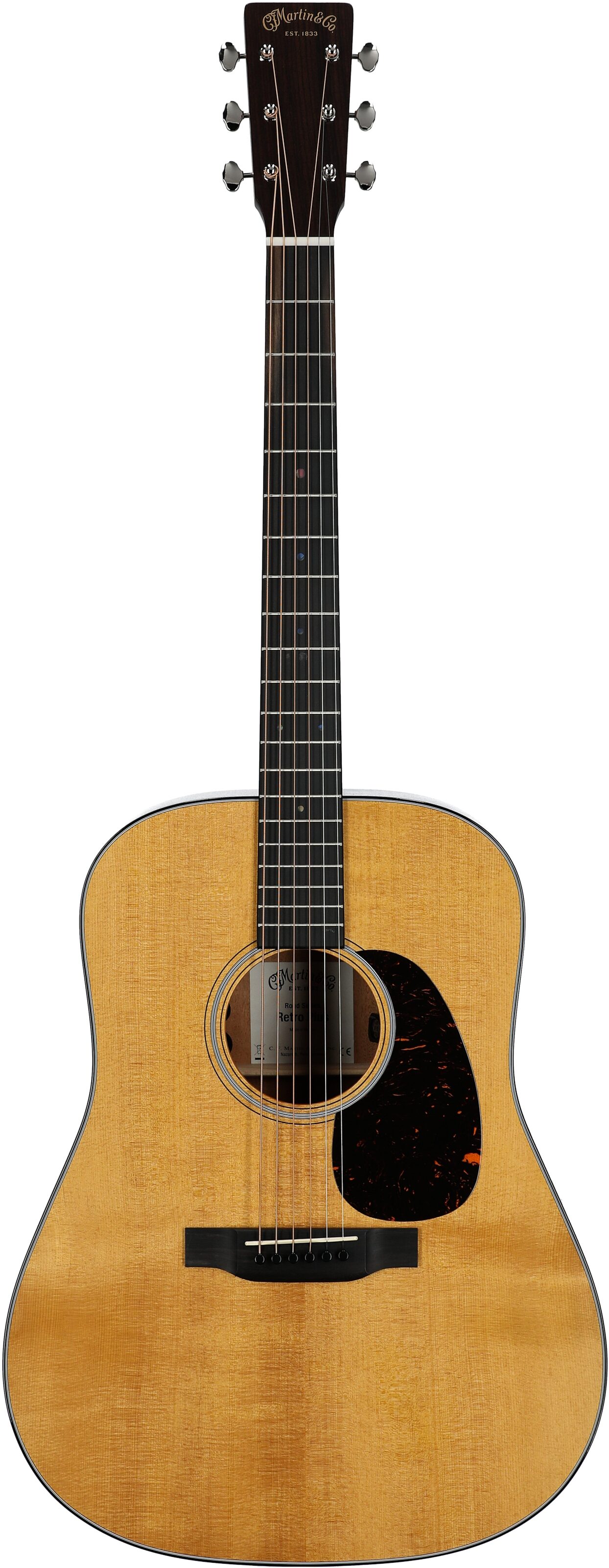 Martin DE Retro Plus Mahogany Acoustic-Electric Guitar, New, Full Straight Front