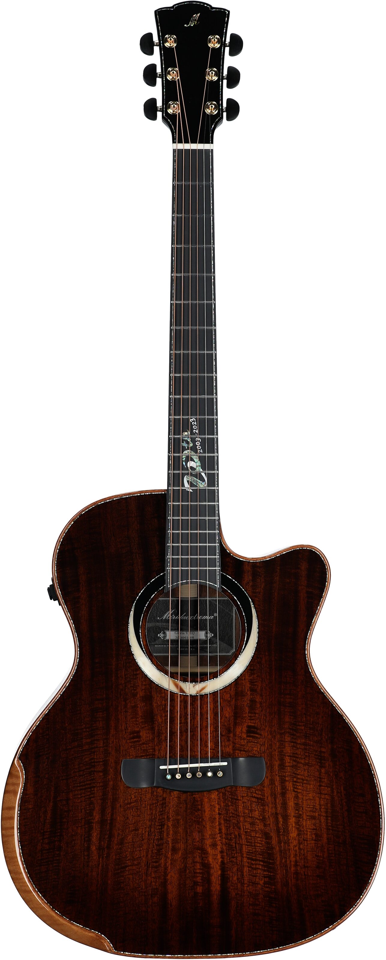Merida Gloria V Grand Auditorium Acoustic-Electric Guitar (with Gig Bag), New, Full Straight Front