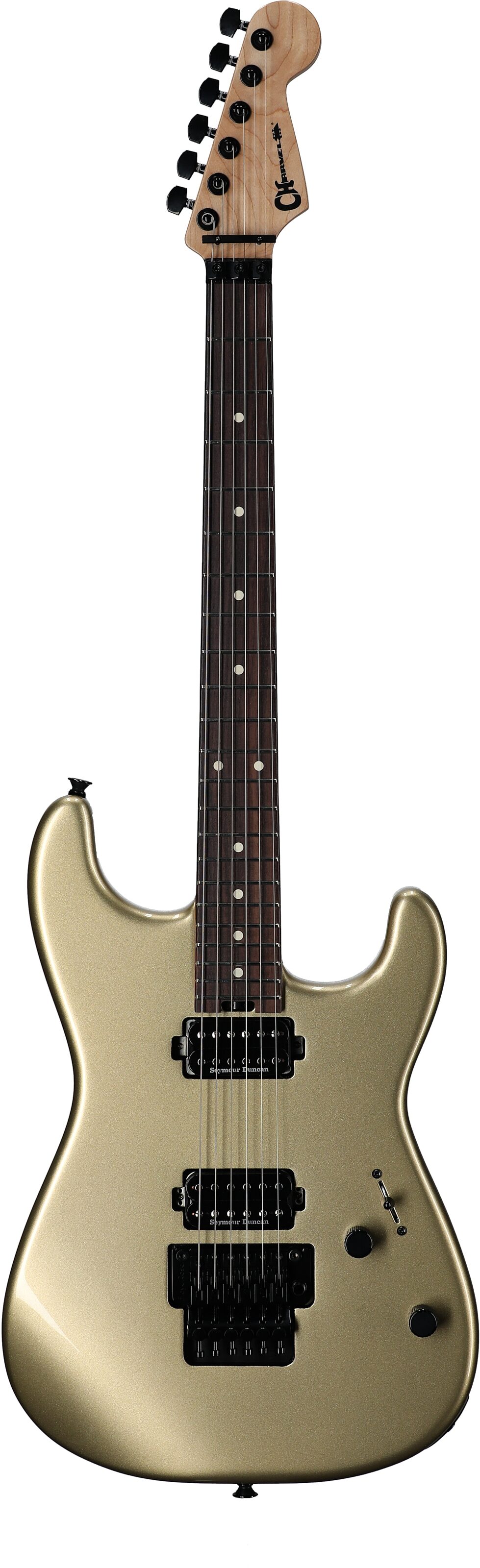Charvel Pro-Mod Relic San Dimas ST1 HH Electric Guitar (with Gig Bag), Pharaoh Gold, Full Straight Front