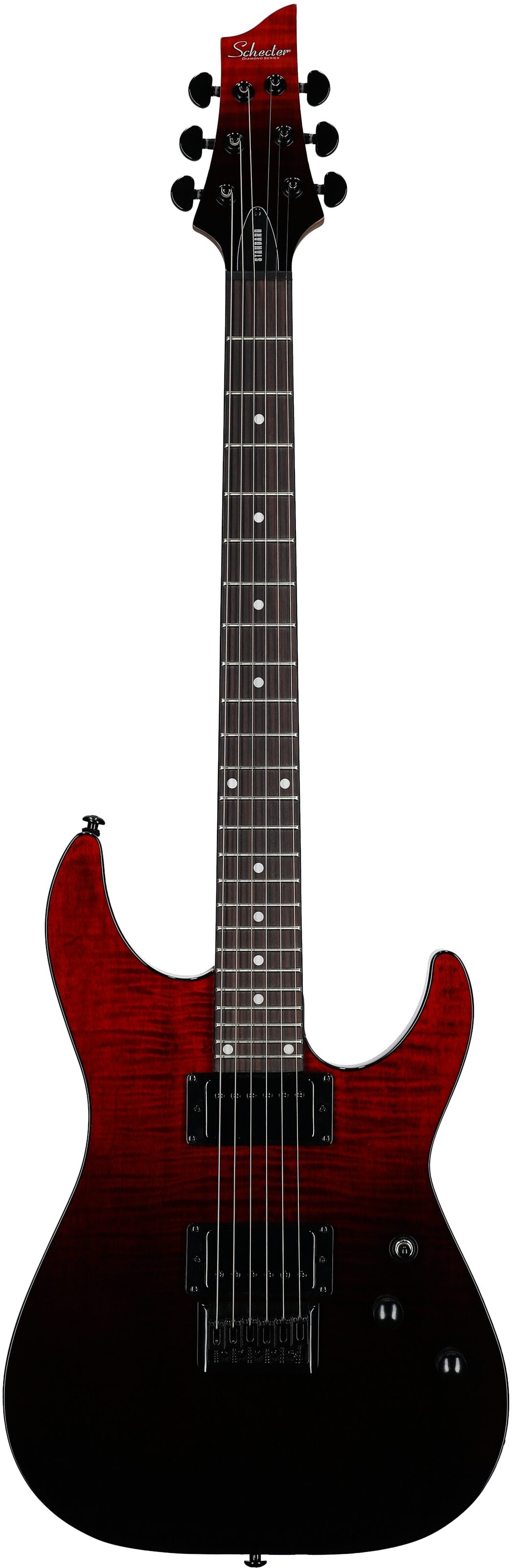 Schecter C-1 Standard Electric Guitar, Blood Burst, Full Straight Front