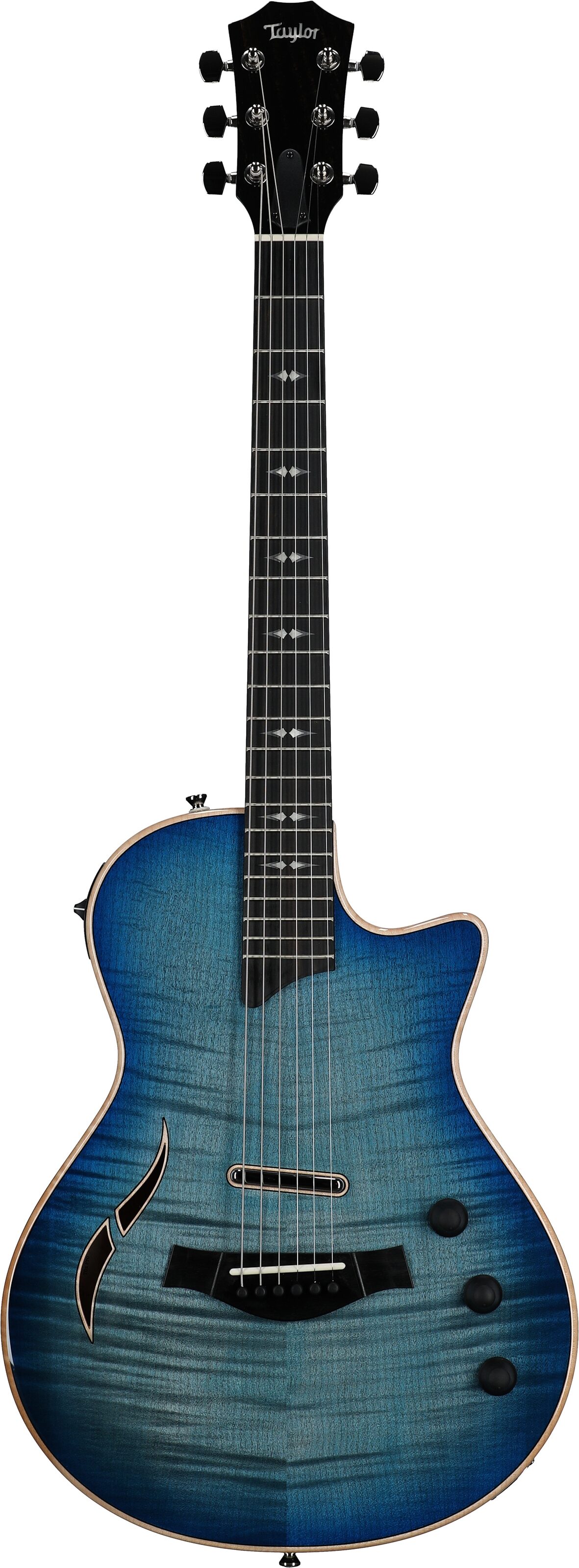 Taylor T5z Pro Armrest Electric Guitar (with Case), Harbor Blue, Full Straight Front