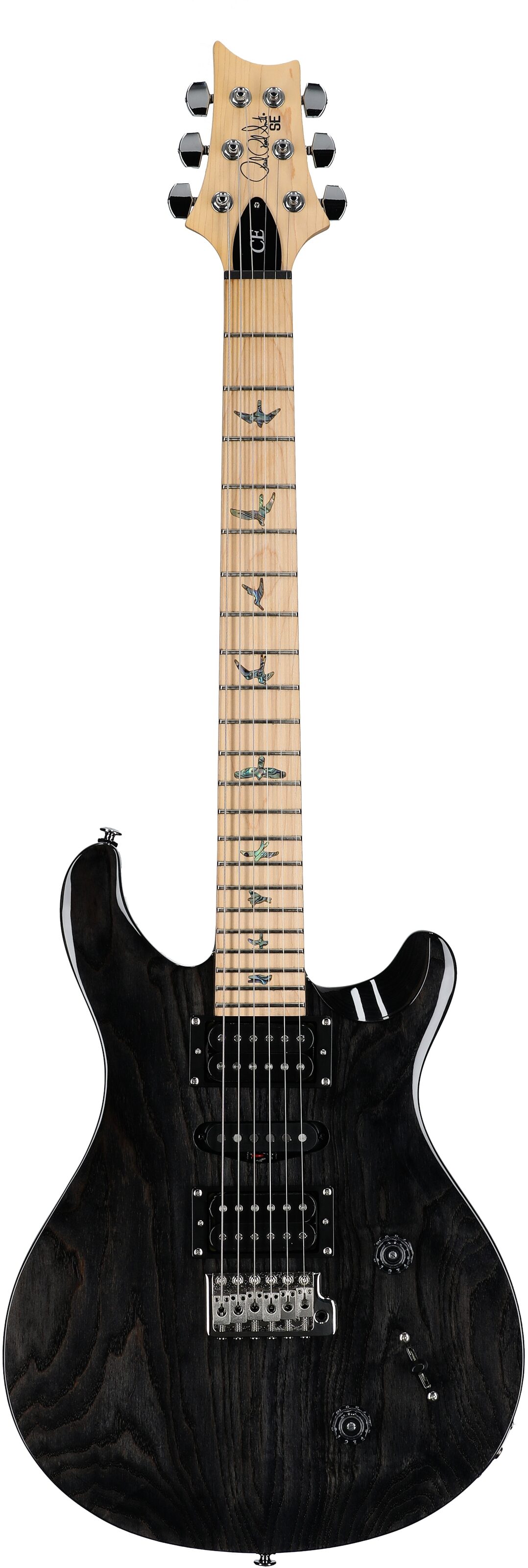 PRS Paul Reed Smith SE Swamp Ash Special Electric Guitar (with Gig Bag), Charcoal, Full Straight Front