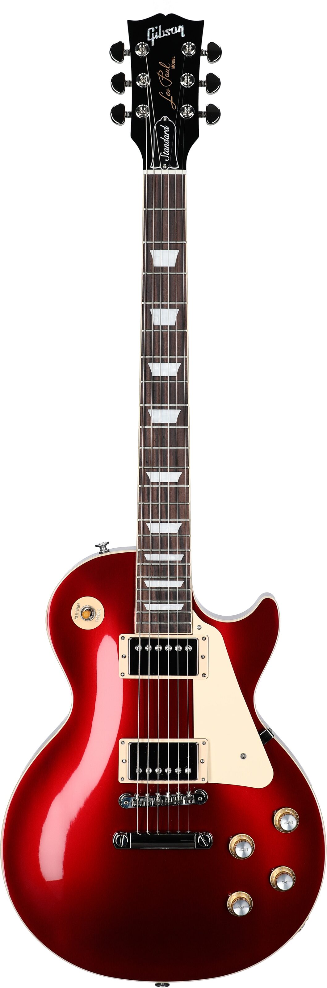Gibson Les Paul Standard '60s Custom Color Electric Guitar, Plain Top (with Case), Sparkling Burgundy, Full Straight Front