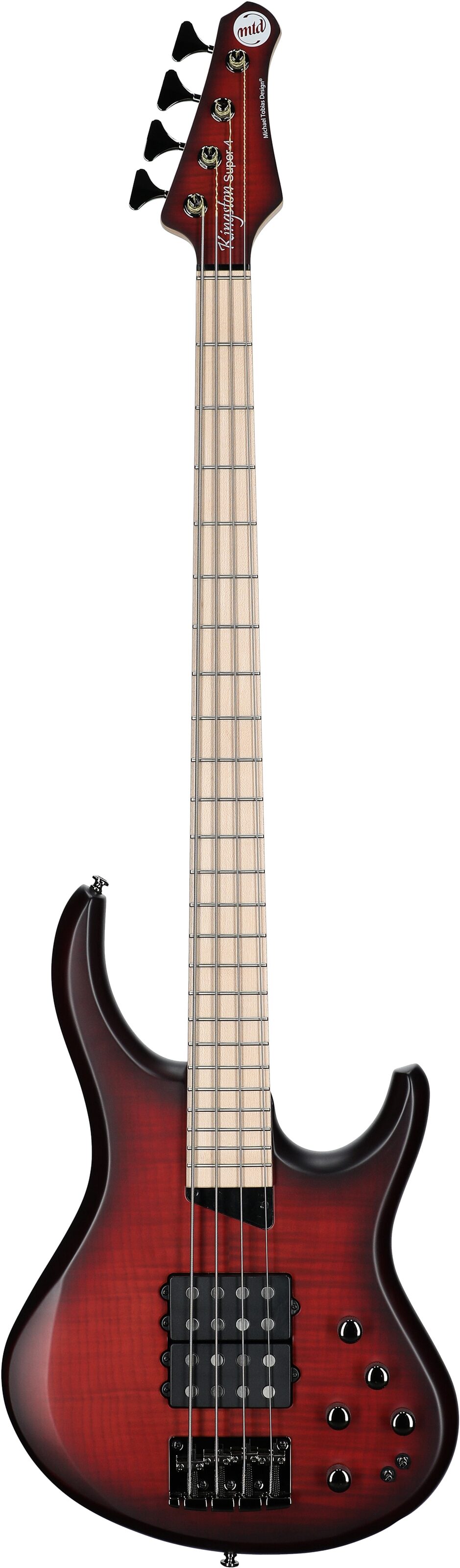 MTD Kingston Super 4-String Electric Bass, Dr. Browns Burst, Full Straight Front