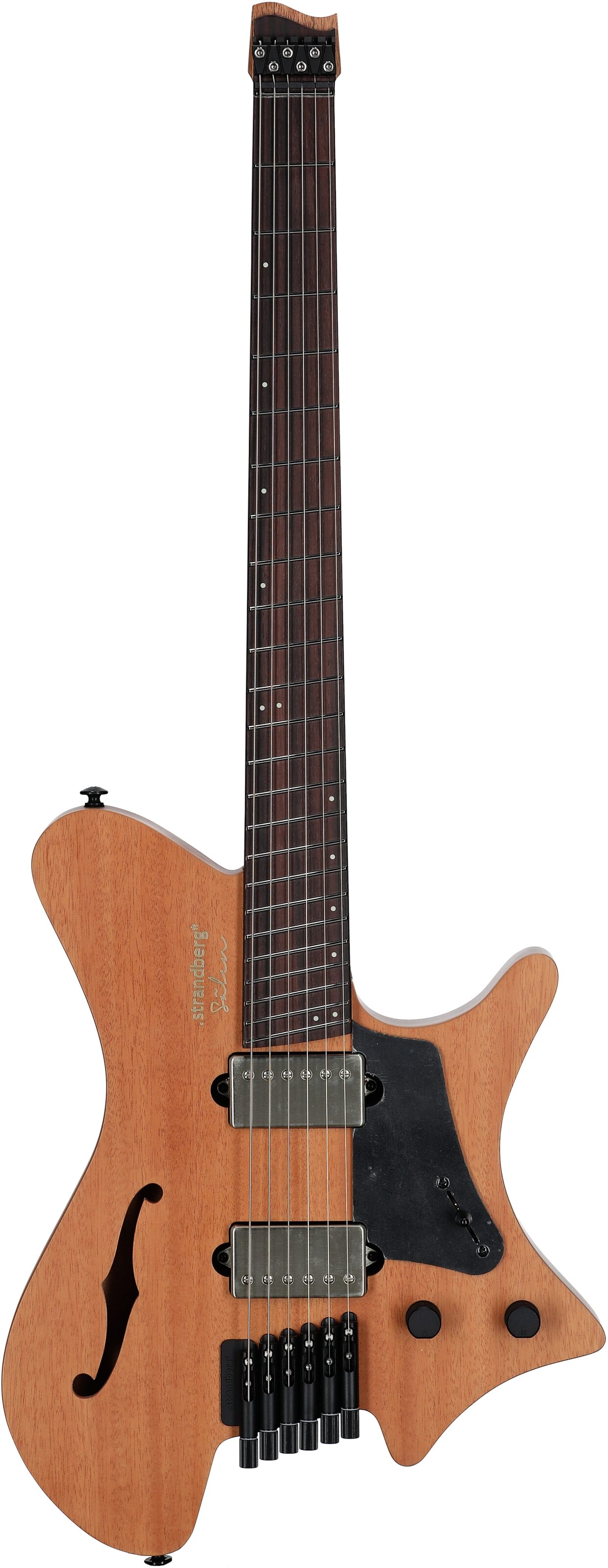 Strandberg Salen Jazz NX 6 Electric Guitar (with Gig Bag), Natural, Full Straight Front