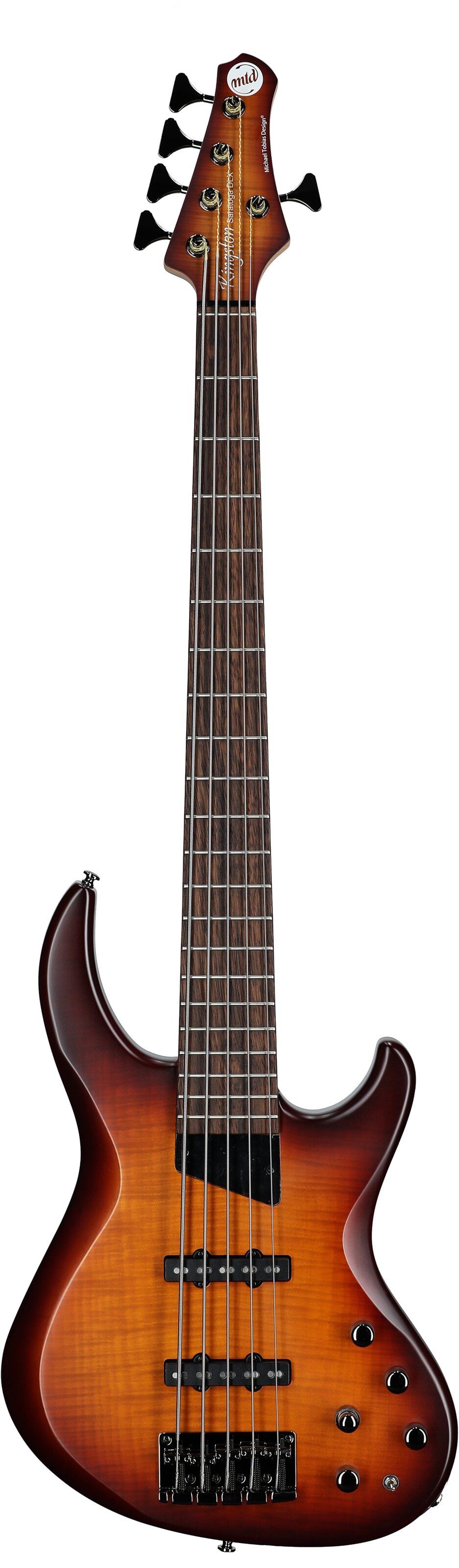 MTD Kingston Saratoga DLX 5 Electric Bass, 5-String (with Laurel Fingerboard), Deep Cherry Burst, Full Straight Front