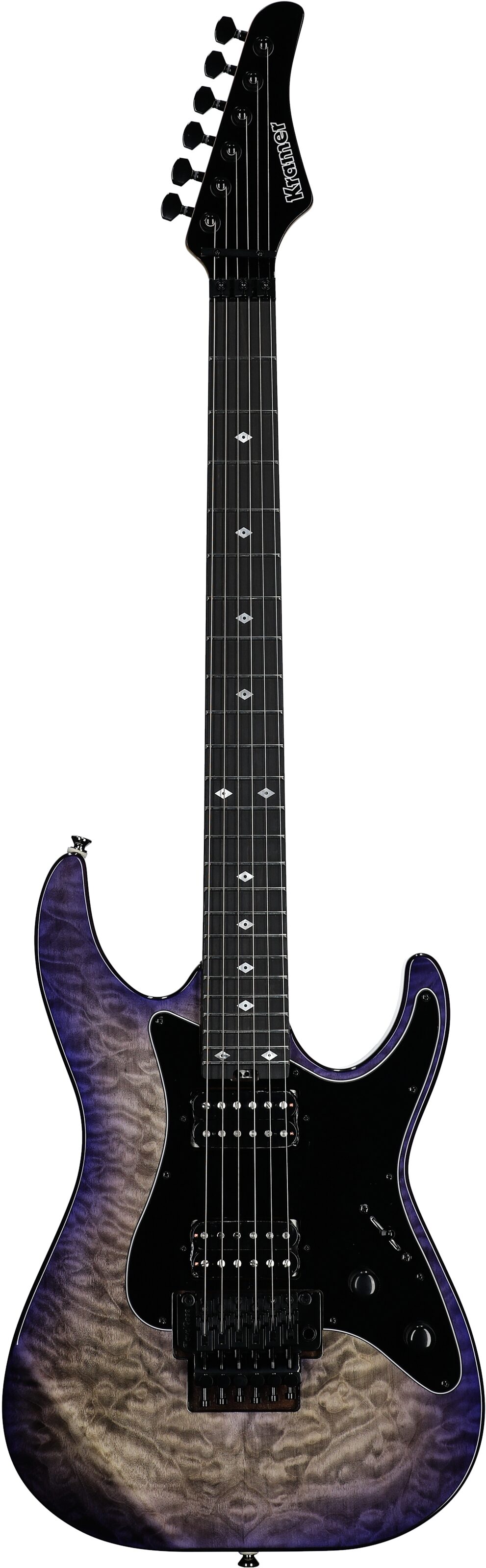 Kramer Volante Quilt HHFR Electric Guitar (with Gig Bag), Ultraviolet Burst, Full Straight Front