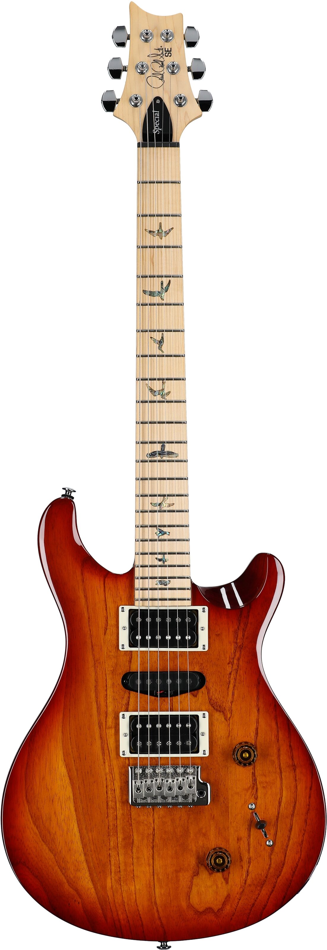 PRS Paul Reed Smith SE Swamp Ash Special Electric Guitar (with Gig Bag), Vintage Sunburst, Full Straight Front