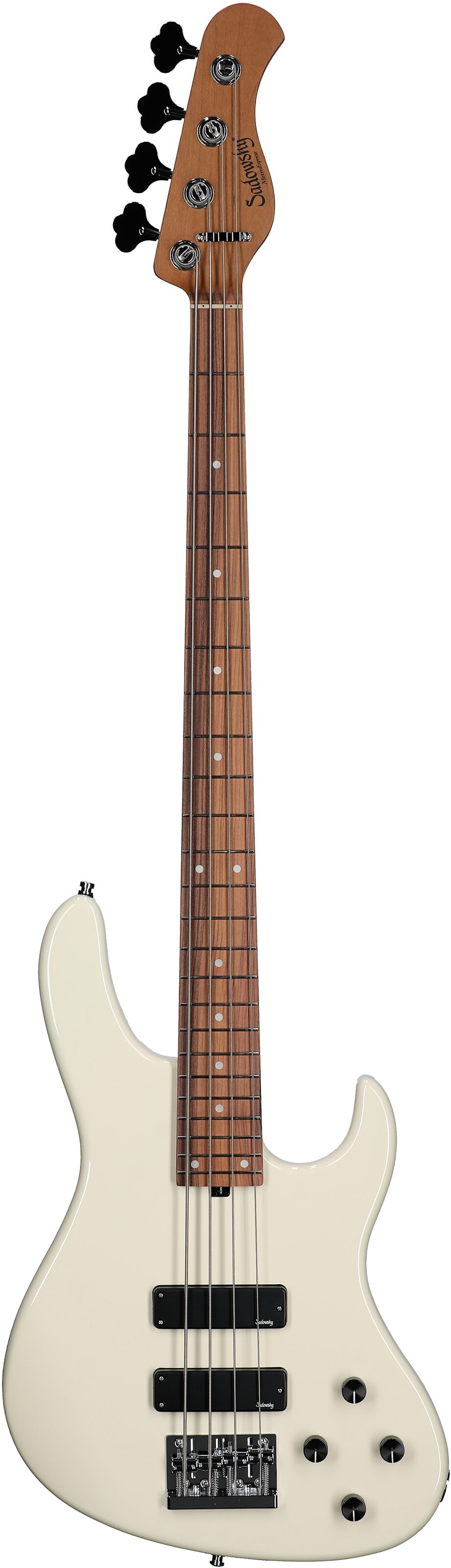 Sadowsky MetroExpress MS4 Modern Electric Bass, Morado Fingerboard (with Gig Bag), White, Full Straight Front