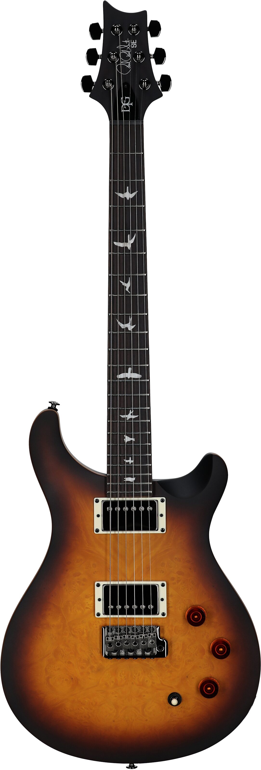 PRS Paul Reed Smith SE DGT Exotic Limited Edition Run Electric Guitar, Laurel Burl McCarty Tobacco Brst, Full Straight Front
