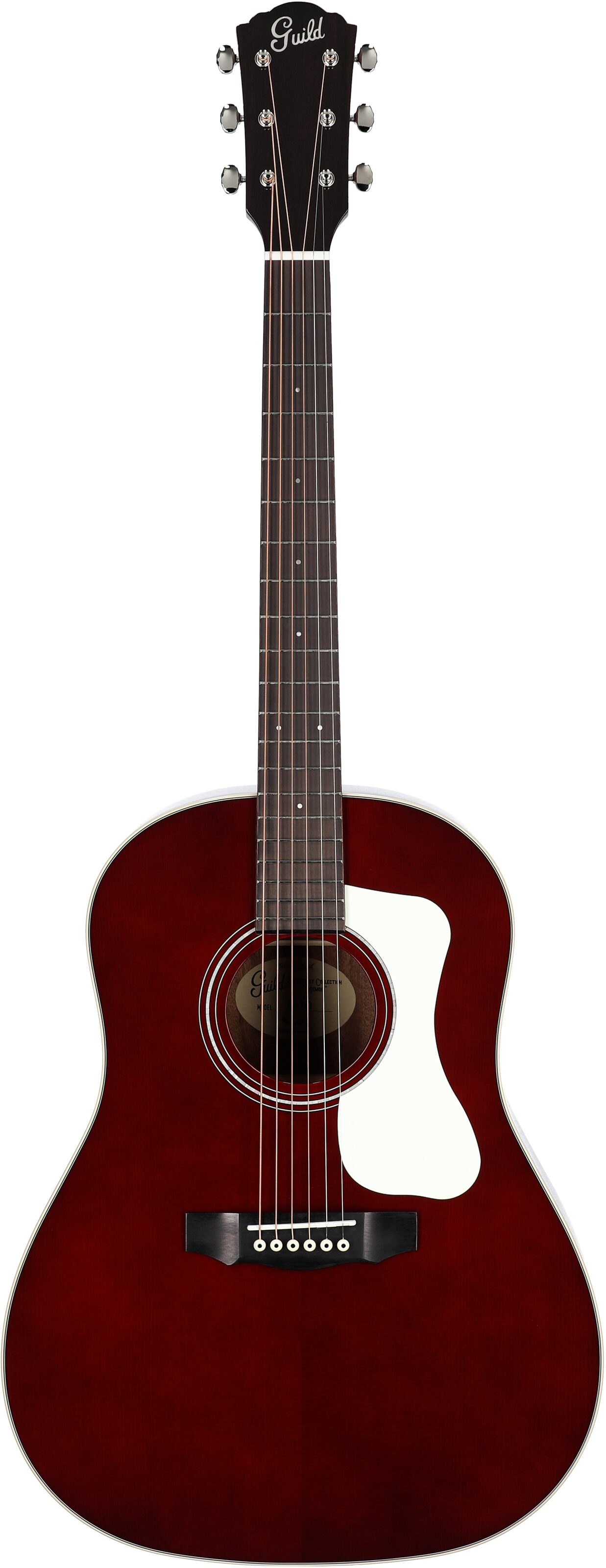 Guild DS-240 Dreadnought Acoustic Guitar, Wine Red, Full Straight Front