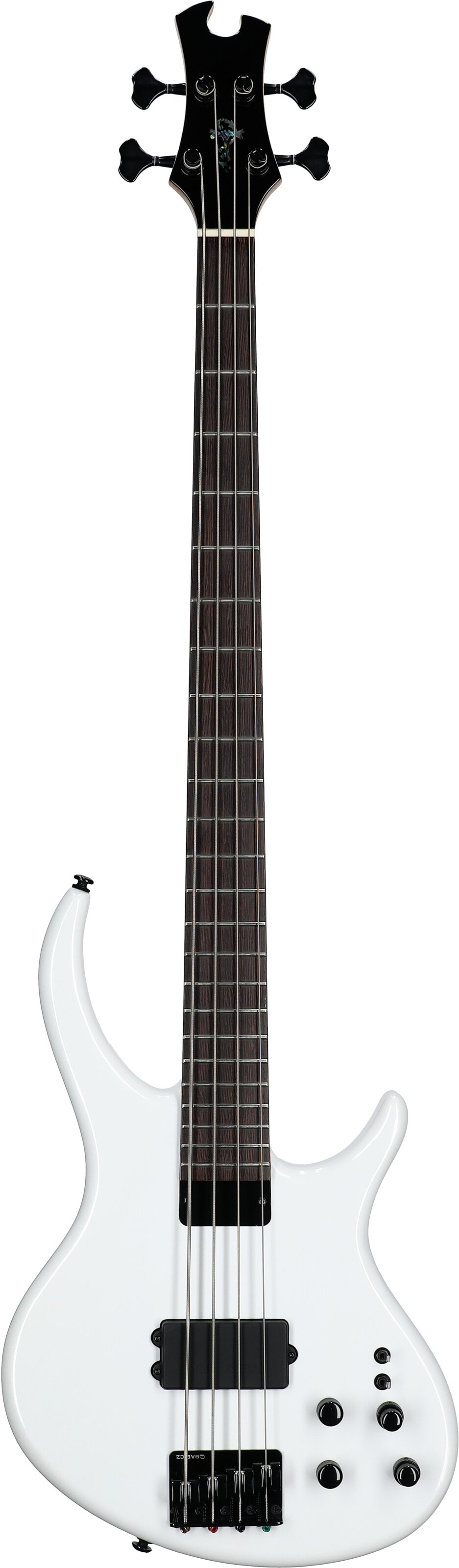 Tobias Growler IV Premium Electric Bass (with Gig Bag), White Pearl, Full Straight Front