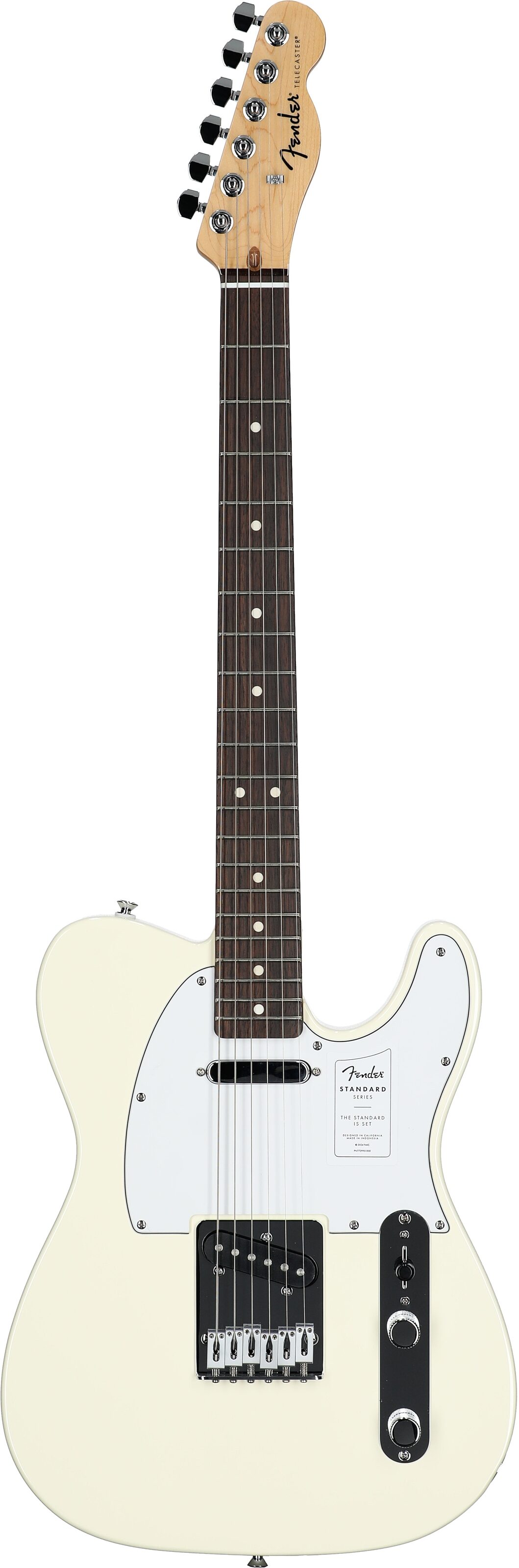 Fender Standard Telecaster Electric Guitar, Laurel Fingerboard, Olympic White, Open Box (Very Good), Full Straight Front