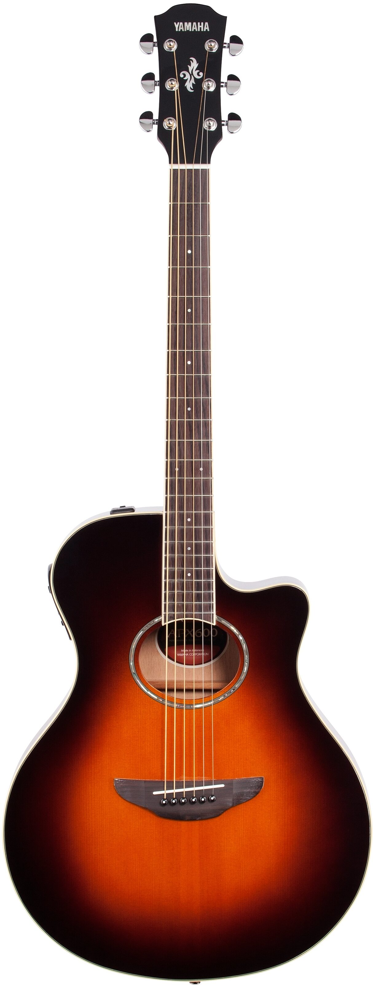 Yamaha APX-600 Acoustic-Electric Guitar, Old Violin Sunburst, Full Straight Front