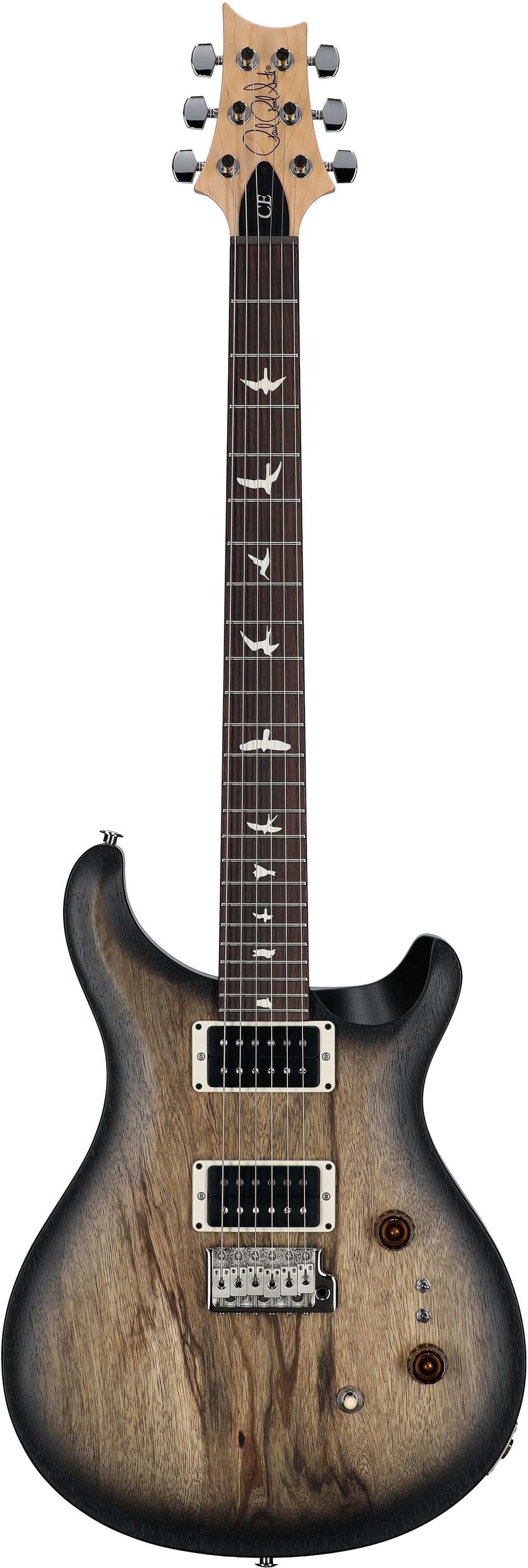 PRS Paul Reed Smith CE 24-08 Black Limba Limited Edition Electric Guitar (with Gig Bag), Smokeburst, Full Straight Front