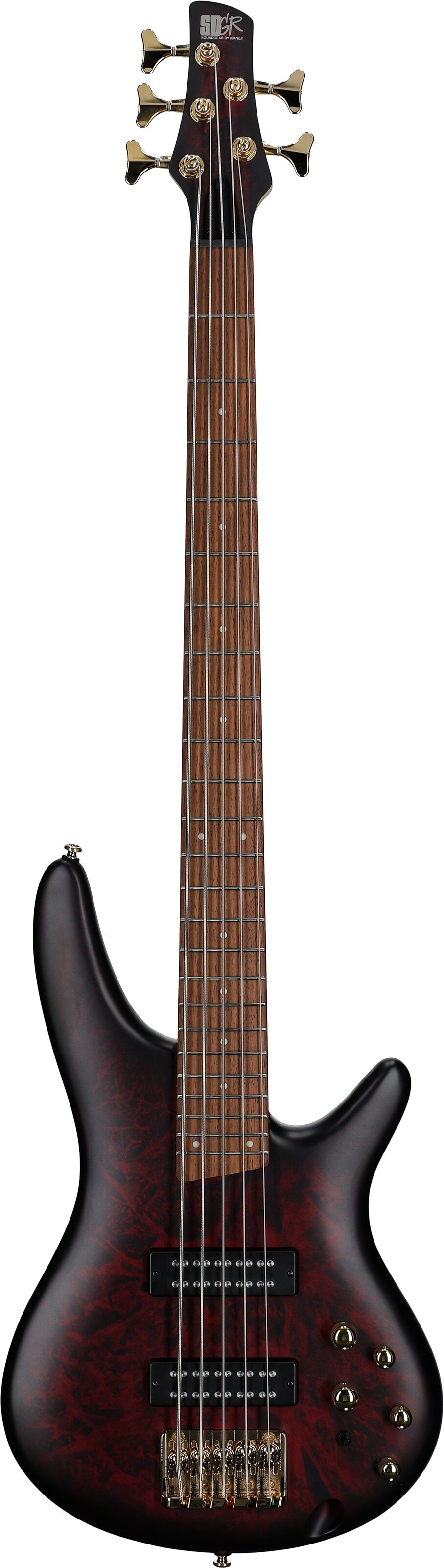 Ibanez SR305EDX Electric Bass Guitar, Wine Red Frozen Matte, Full Straight Front