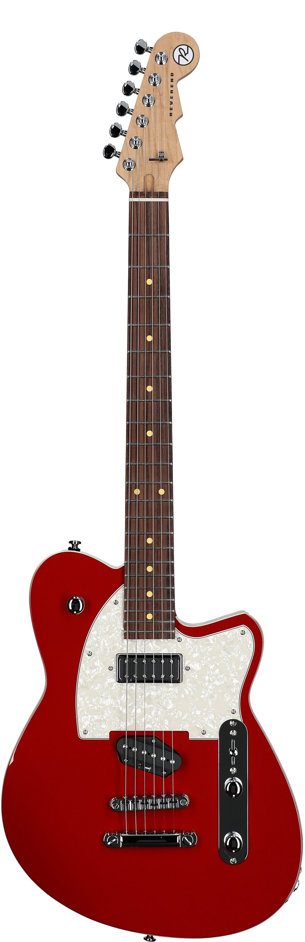 Reverend Buckshot Electric Guitar, Party Red, Full Straight Front