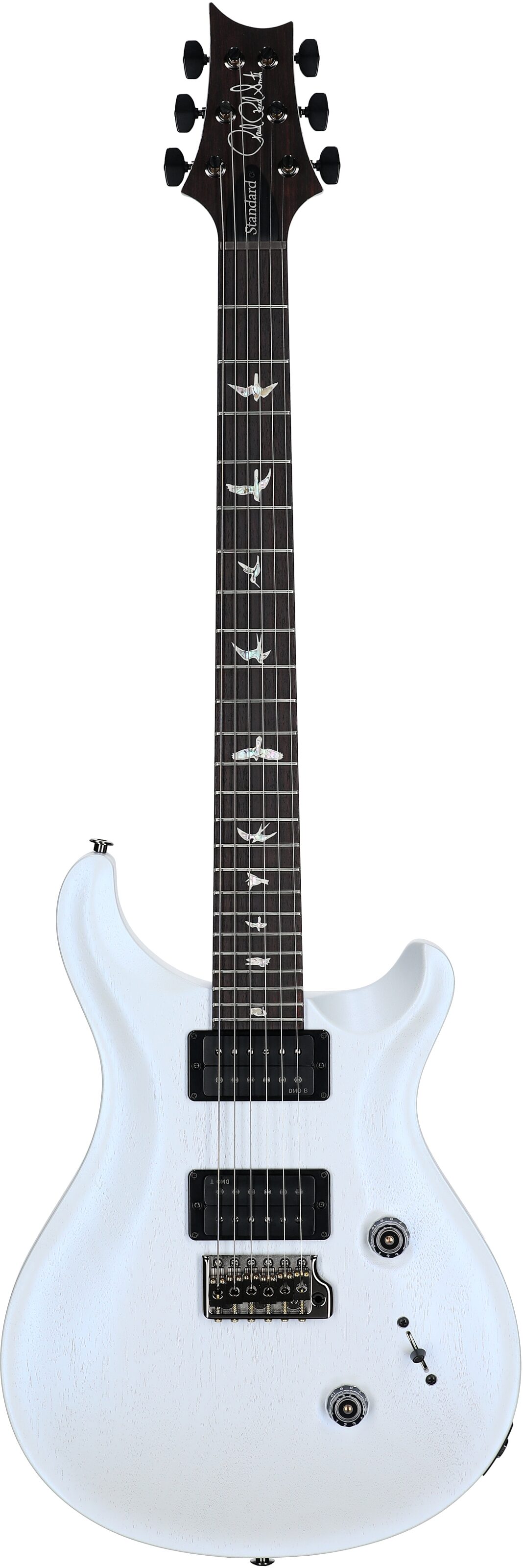 PRS Paul Reed Smith Satin Standard 24 Electric Guitar (with Case), Pearl White, Full Straight Front