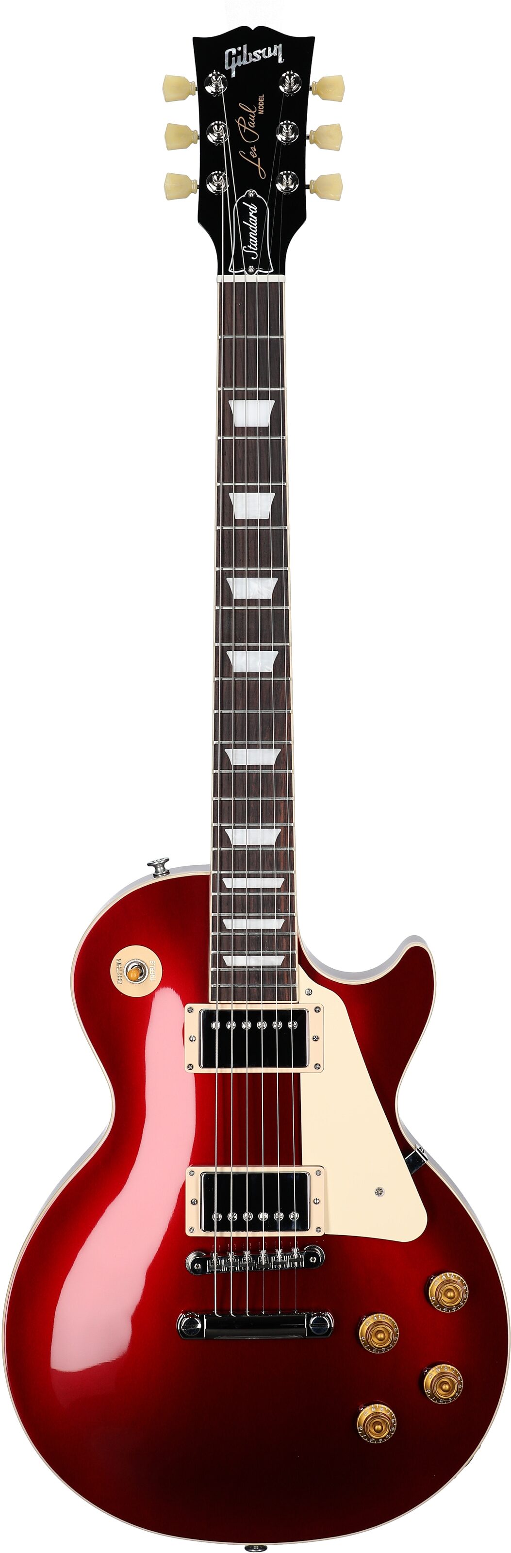 Gibson Les Paul Standard '50s Custom Color Electric Guitar, Plain Top (with Case), Sparkling Burgundy, Full Straight Front