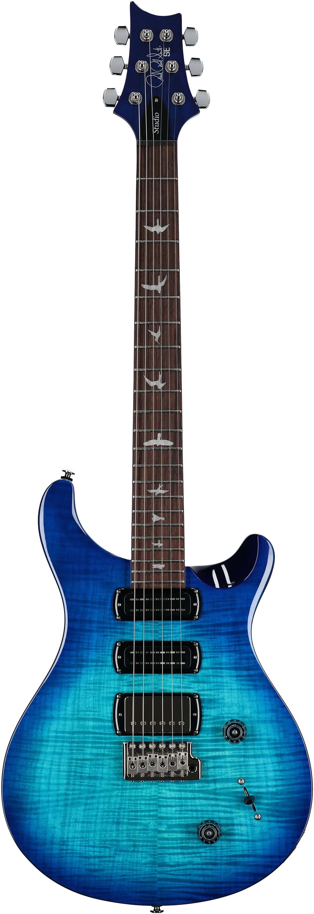 PRS Paul Reed Smith SE Studio Electric Guitar (with Gig Bag), Lake Blue, Full Straight Front