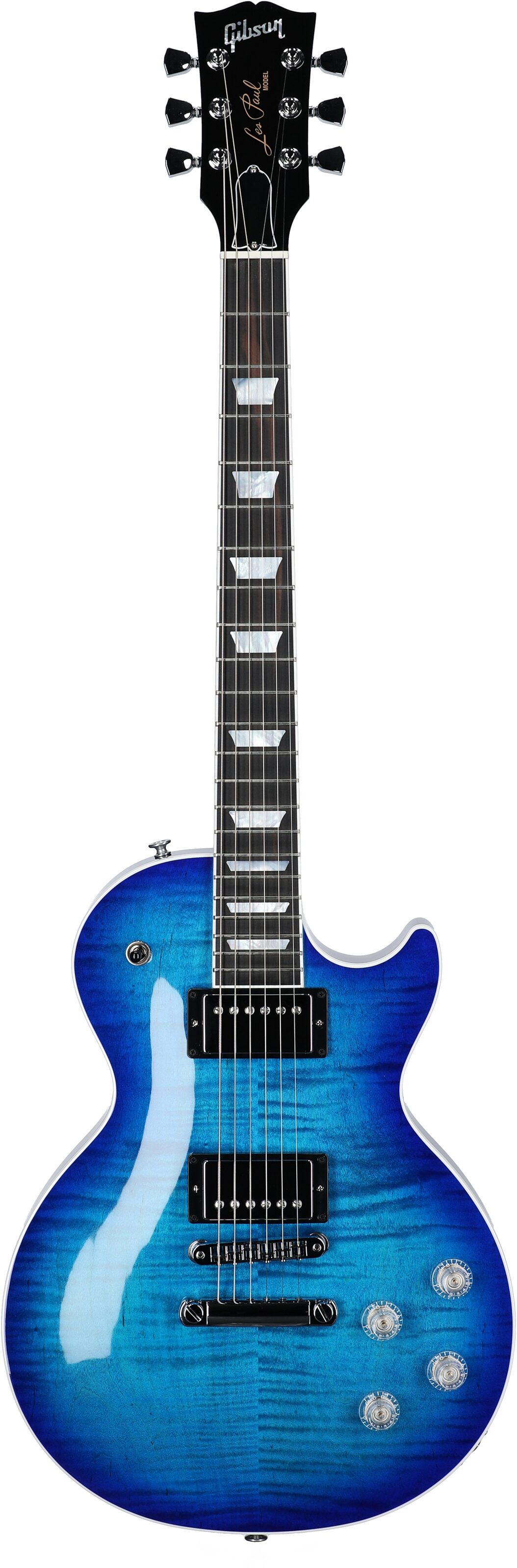 Gibson Les Paul Modern Figured AAA Electric Guitar (with Case), Cobalt Burst, Open Box (Very Good), Full Straight Front
