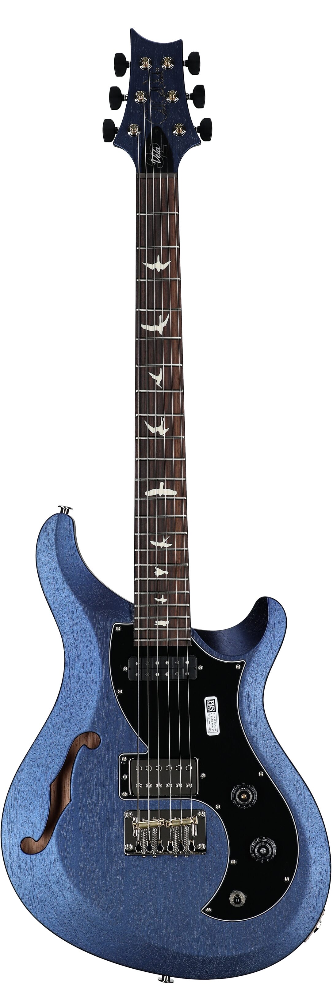 PRS Paul Reed Smith S2 Vela Semi-Hollowbody Electric Guitrar, Satin Metallic Midnight, Full Straight Front