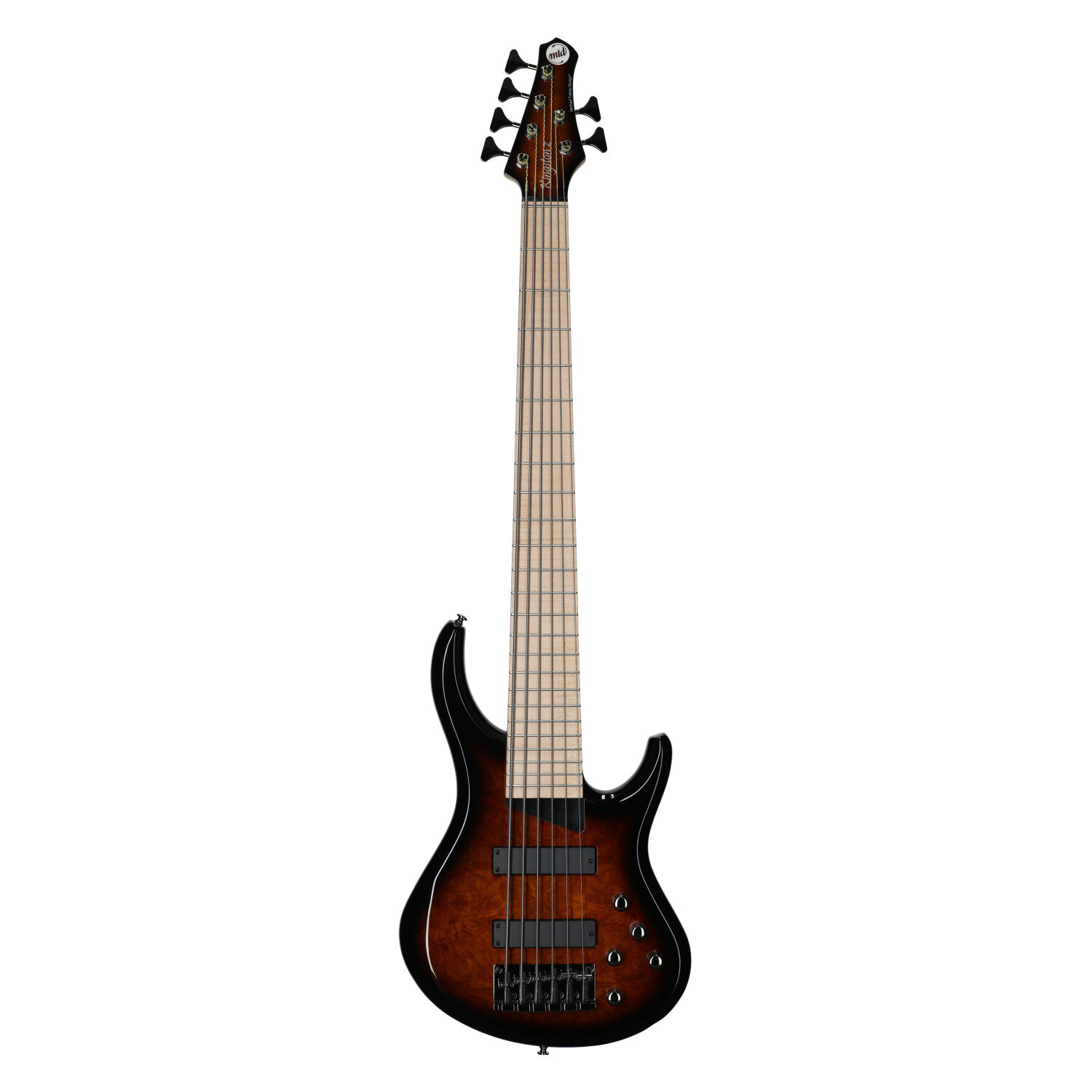 MTD Kingston Z6MP Electric Bass, 6-String (with Maple Fingerboard), Tobacco Sunburst, Full Straight Front
