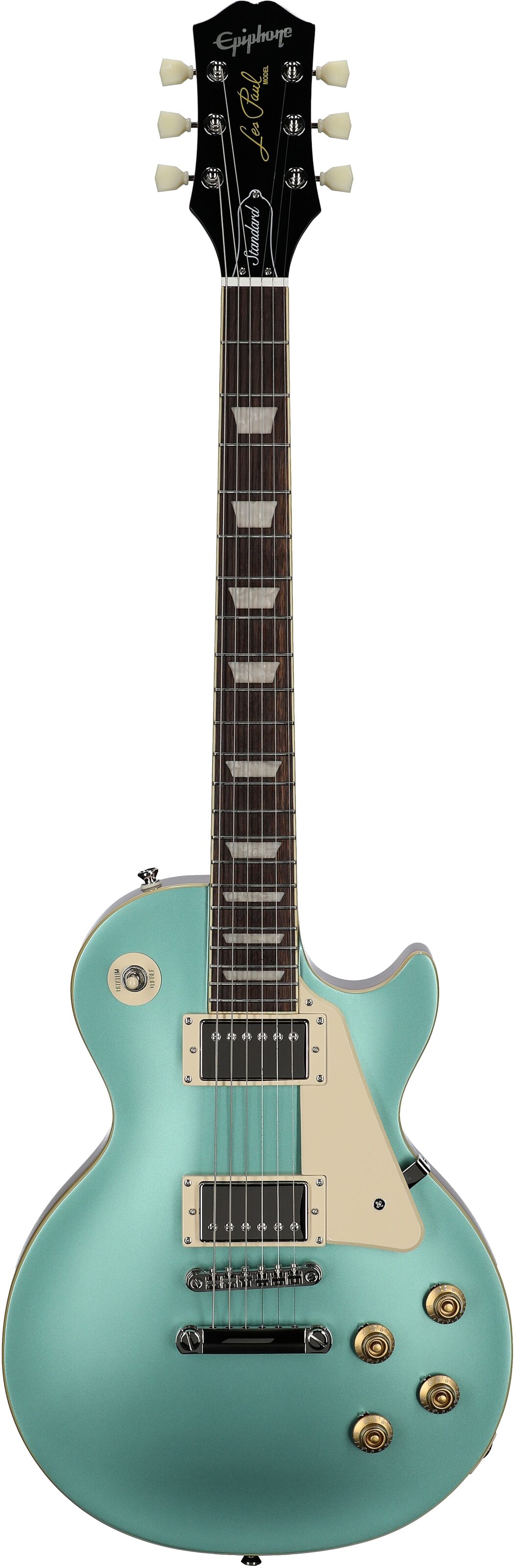 Epiphone Inspired by Gibson Les Paul Standard '50s Electric Guitar (with Gig Bag), Inverness Green, Full Straight Front