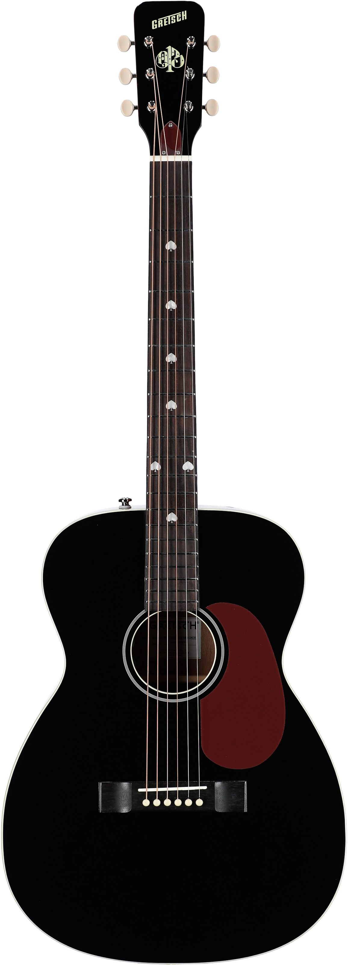 Gretsch Limited Edition Nick 13 Outlaw Heart Acoustic-Electric Guitar, Black, Full Straight Front