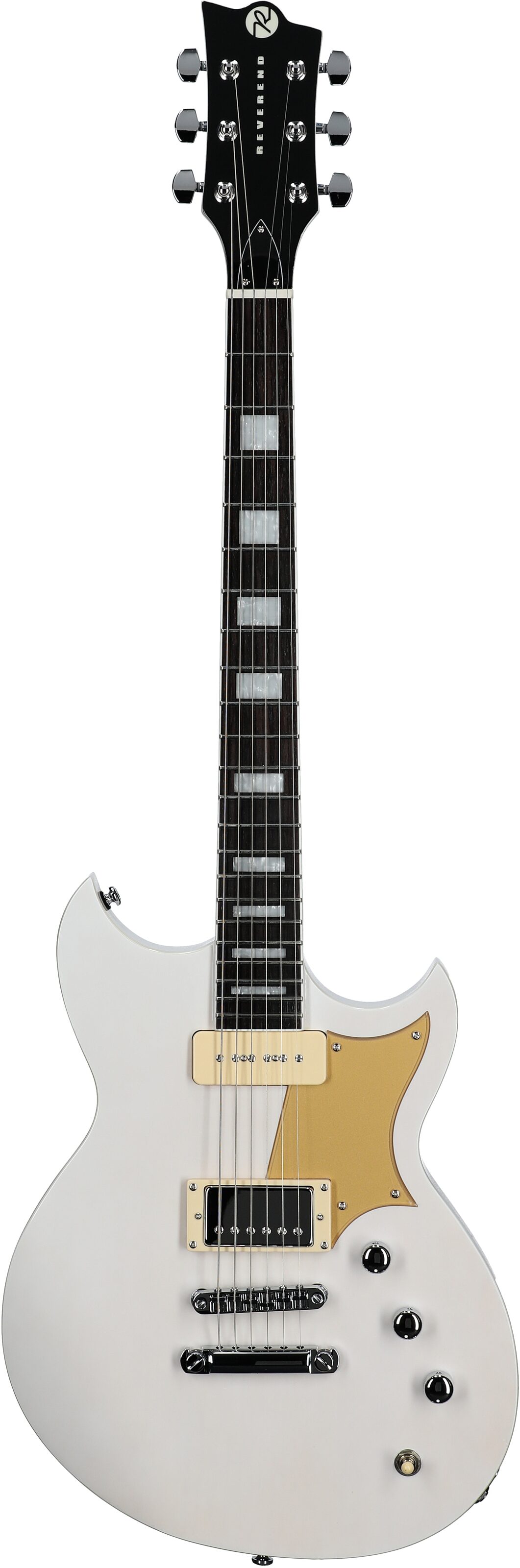 Reverend Sensei H90 Electric Guitar, Transparent White, Full Straight Front