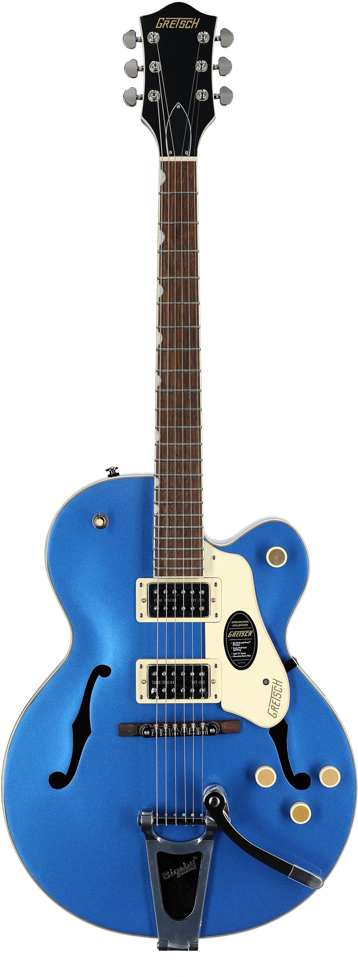 Gretsch G2420T Streamliner HB Electric Guitar with Bigsby Tremolo, Fairlane Blue, Full Straight Front