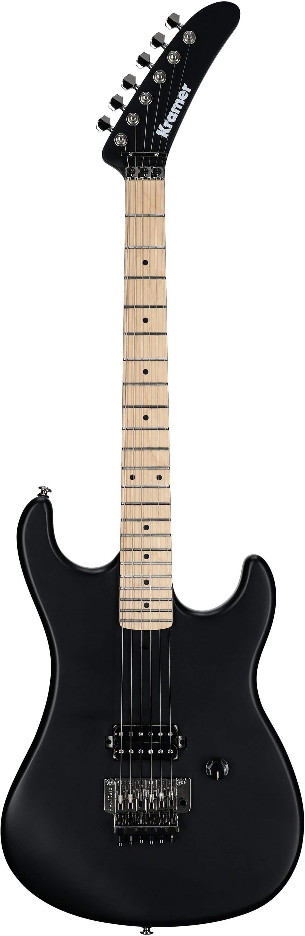 Kramer The 84 Electric Guitar (with Gig Bag), Intruder Black Satin, Full Straight Front