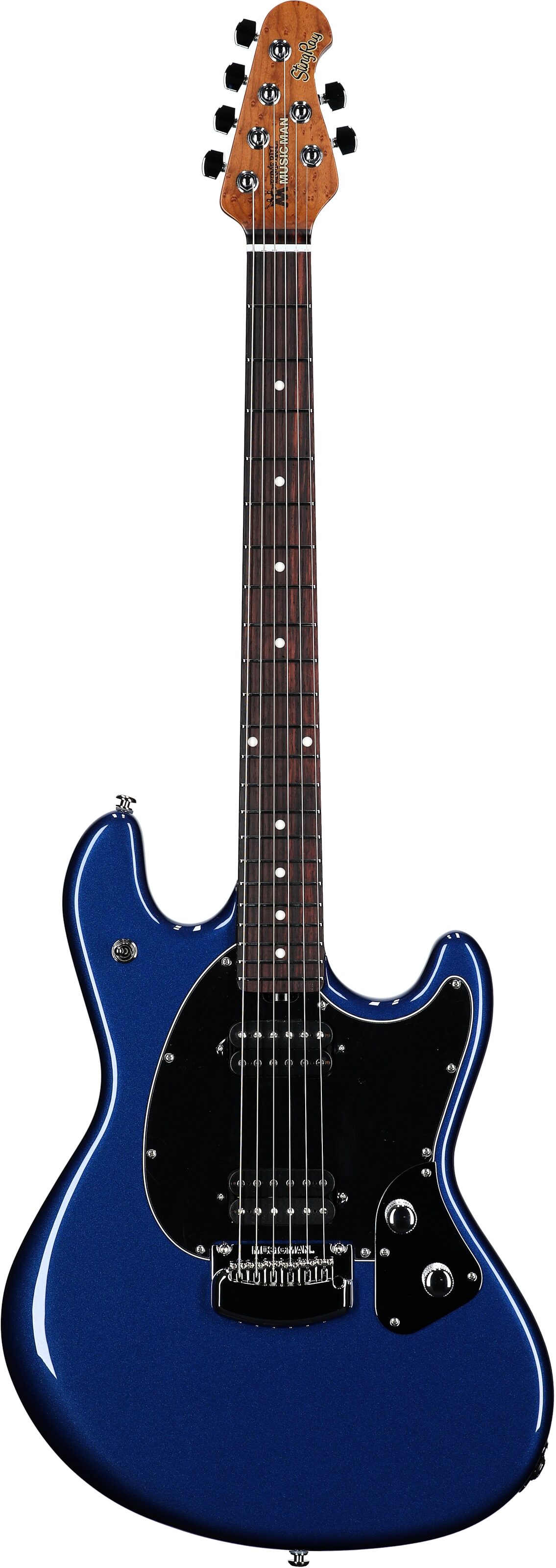 Ernie Ball Music Man StingRay RS Electric Guitar (with Case), Lakeside Blue, Open Box (Very Good), Full Straight Front