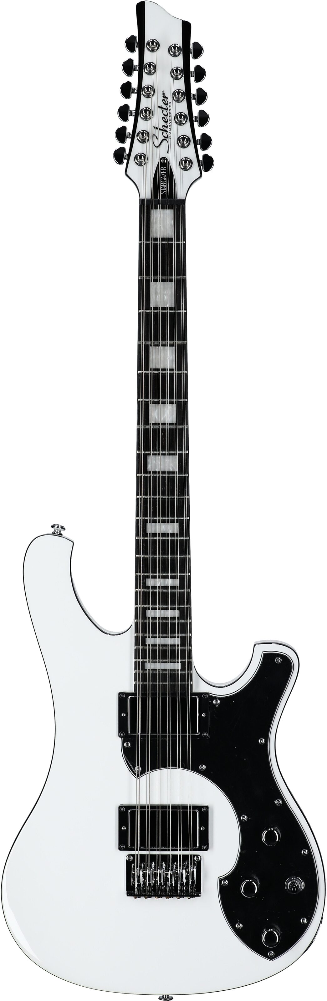 Schecter Stargazer 12 Electric Guitar, 12-String, Gloss White, Full Straight Front